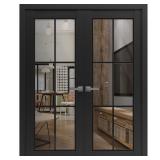 Sartodoors Hinged Solid Core Doors 72x80 Black