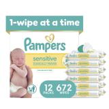 Pampers Sensitive Baby Wipes 672ct 12pk