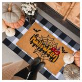Fallovea Spider Web Doormat Plaid Rug 28x43