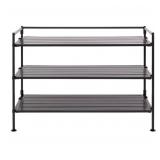 Seville Classics 3-Tier Resin Slat Shoe Rack 26.5