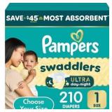 Pampers Swaddlers Diapers Size 1 210ct