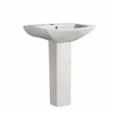 Swiss Madison Rectangular Pedestal Bathroom Sink