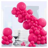 PartyWoo Hot Pink Magenta Balloons 140ct