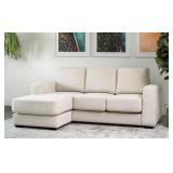 Elliot Reversible Fabric Sofa Chaise 85x59x36in