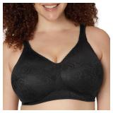 Playtex 18 Hour US4745 Wireless Bra 40DD Black
