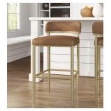 Upholstered Metal Adjustable Height Stool