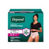 Depend Fit-Flex Incontinence Underwear Size S 92ct