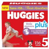 Huggies Little Movers Plus Baby Diapers Size 3-7