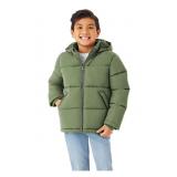 Boys Puffer Jacket Olive Green Size XL