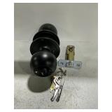 Matte Black Keyed Entry Door Knob Set