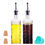 Eleganttime Glass Oil Vinegar Dispenser 16oz 2pk