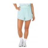 Spalding Womens Active Shorts Light Green Size XS