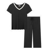 Joyaria Bamboo Viscose Capri Pajama Set Large...