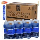 Commercial Grade Floor Cleaner Degreaser 1 Gal 4pk