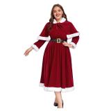 Abalagu Mrs Claus Costume 3pc Set Red XL