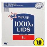 WinCup 18 Series Drink Thru Lids 8 oz 1000ct