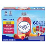 Crystal Light Variety Pack Drink Mix 60ct