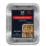 Half-Size Aluminum Steam Table Pans 30ct