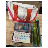 Mah Jongg Set With Carrying Tote And Acrylic Racks