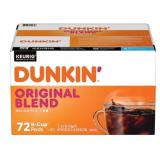 Dunkin Original Blend K-Cup Coffee Pods 72ct