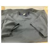 Mens Ribbed Crewneck T-Shirt Gray XL