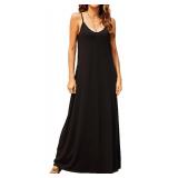 Supnier Sleeveless Maxi Dress Black XL
