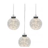 Twinkling LED Globe Lights 3pk