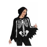 TMSD Skeleton Hooded Poncho One Size