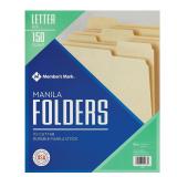 Manila File Folders Letter Size 150ct