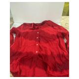 Red Long Sleeve Button Down Shirt