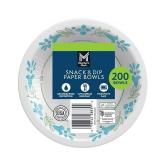 Snack and Dip Paper Bowls Floral Pattern 200ct