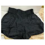 Womens Black High Waisted Pleated Shorts Size 10