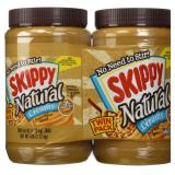 Skippy Natural Creamy Peanut Butter 48oz 2pk