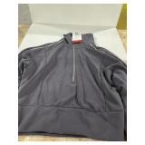 Grey Quarter Zip Pullover Sweatshirt Size XS