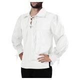 Runcati Medieval Pirate Shirt White X-Large