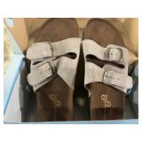 Mountain Sole Womens Double Buckle Sandals Beige