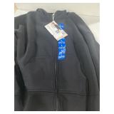 Kids Full Zip Hoodie Black Size L 10 12
