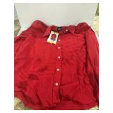 Gap Womens Long Sleeve Button Down Shirt Red...