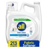 All Liquid Fabric Softener Free Clear 143 fl oz
