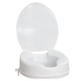 AquaSense Raised Toilet Seat with Lid 4 Inch