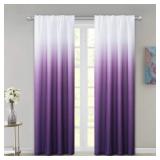 Dainty Home Ombre Curtains 40x84in 2pk Purple