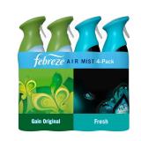 Febreze Air Mist Gain  Unstopables 32.4oz 4pk