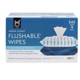 Flushable Wipes Fresh Scent 540ct