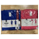 Sandwash Rib Tee Dress XL 2pk Blue and Pink