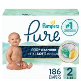 Pampers Pure Protection Diapers Size 2 186ct