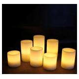 -Piece Flameless LED Wax Candles Ivory
