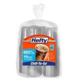 Hefty Chill-To-Go Clear Plastic Cups 18oz 60ct