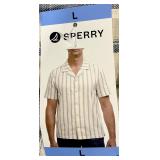Sperry Mens Striped Short Sleeve Shirt Large