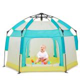 Bend River Hexagon Playpen With Canopy Large