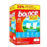 Bounce 2X Power Dryer Sheets Outdoor Fresh 400ct